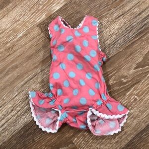 Pink and Blue polka dot Swim Suit